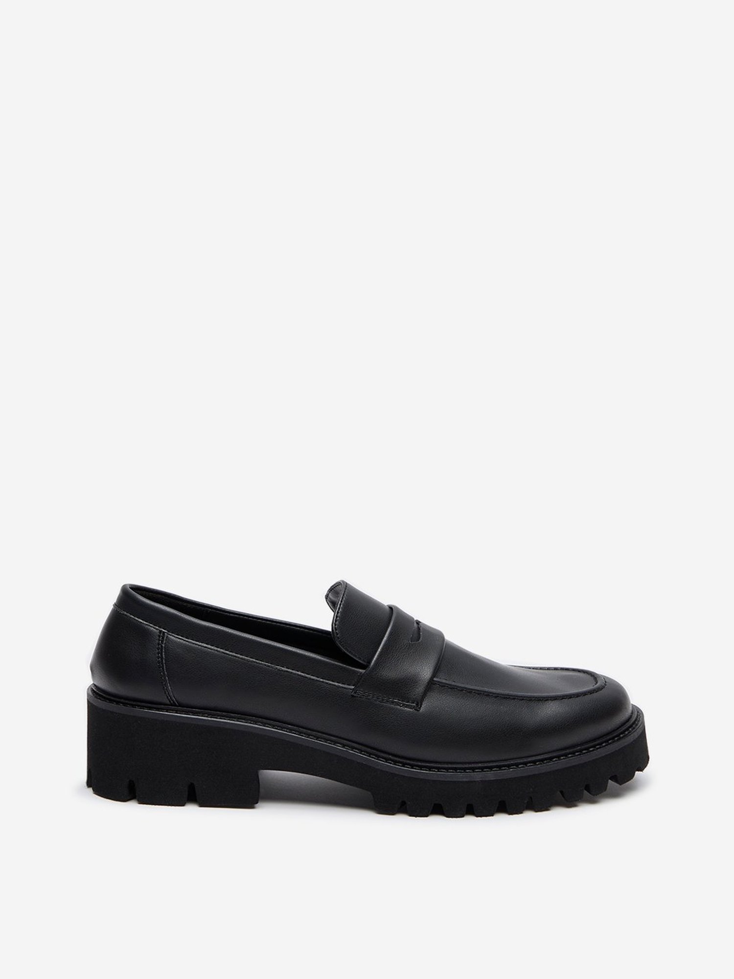 LUNA BLU by Westside Black Chunky Loafers