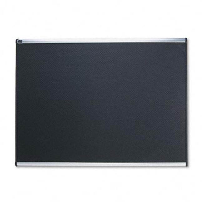 Quartet Embossed Bulletin Board Hi-Density Foam 48 x 36 Black Aluminum Frame