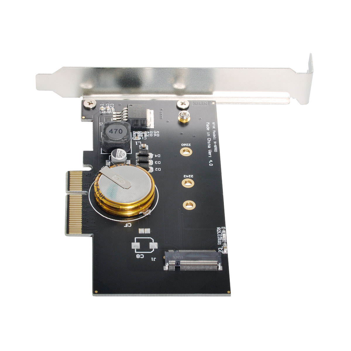 PCI-E 3.0 x4 to M.2 NGFF M Key SSD Nvme Card Adapter PCI Express with Power Failure Protection 4.0F Super Capacitor