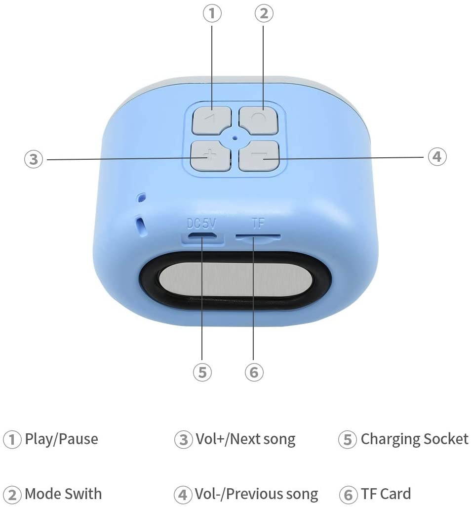 Bluetooth Speaker, Suliper Portable Wireless Bluetooth Speakers Q1 with High-Def Stereo Sound with HD Sound/Bluetooth 5.0 / TF Card/FM AUX Support, Speaker for Home, Outdoors, Travel, School Blue