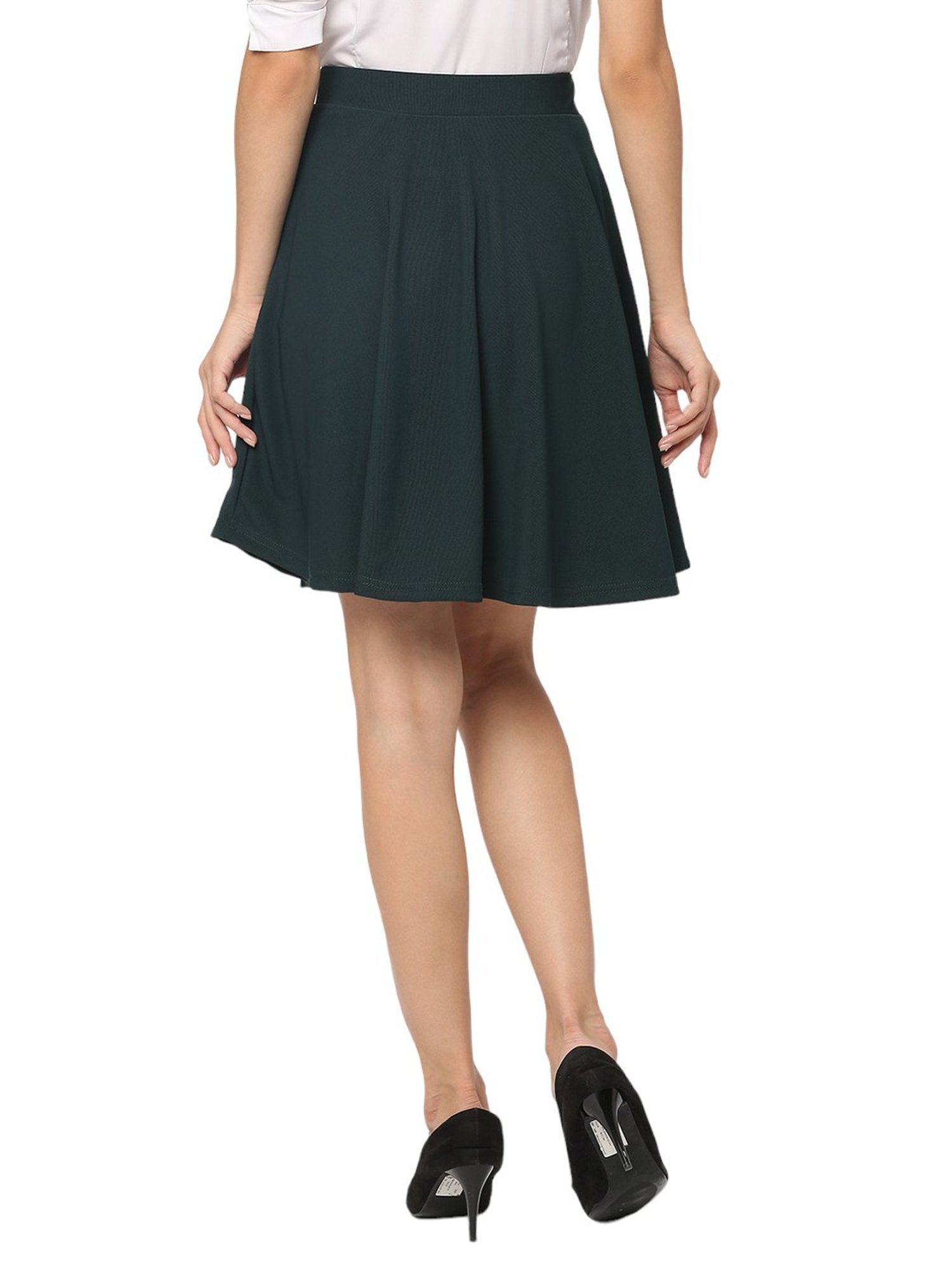 Smarty Pants Dark Green Cotton Mini Skirt