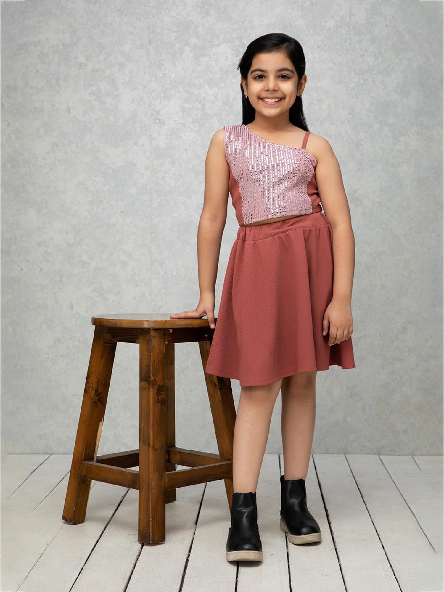 Angel & Rocket Kids Pink Floral Print Skirt