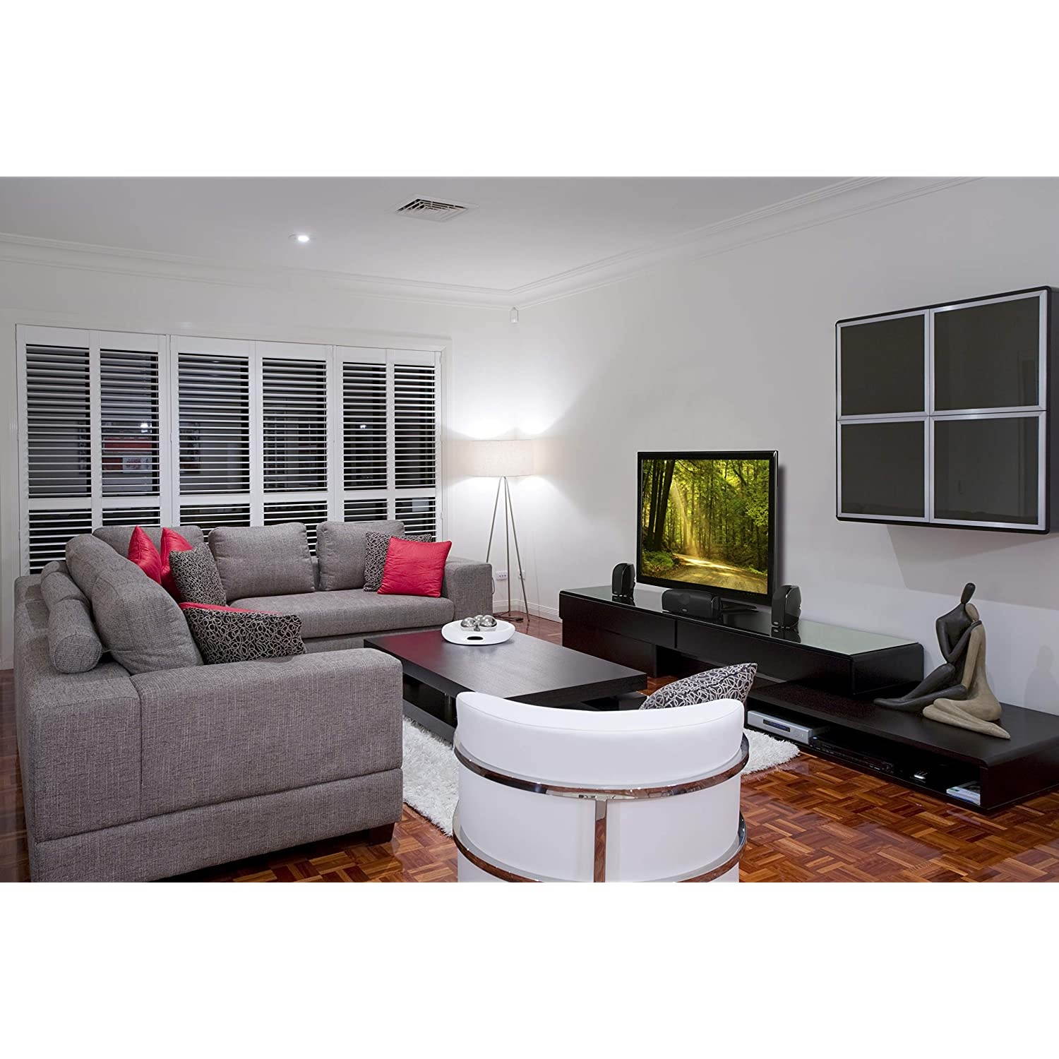 Polk Audio Blackstone TL1 Speaker Center Channel with Time Lens Technology | Compact Size, High Performance & T15 100 Watt Home Theater Bookshelf Speakers &ndash; Hi-Res Audio |Pair, Black