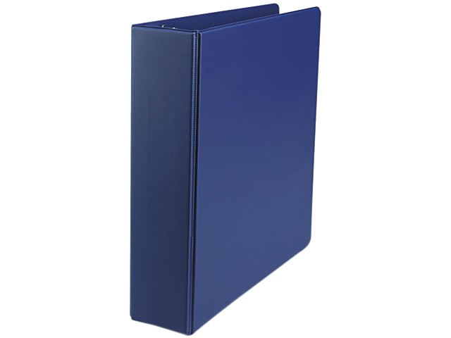 Suede Finish Vinyl Round Ring Binder, 2" Capacity, Royal Blue