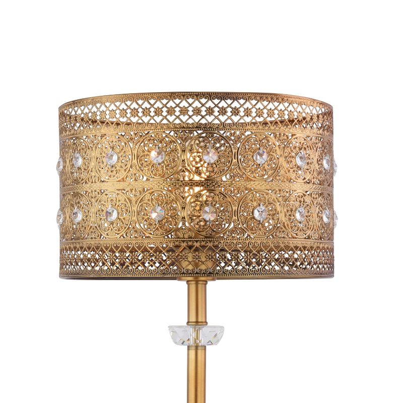 28" 1-Light Bryar Buffet Table Lamp Brass/Crystal - River of Goods