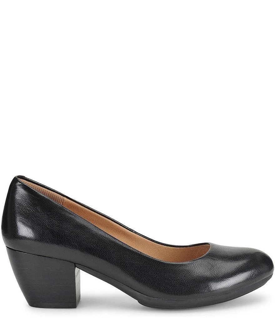 Comfortiva Amora Leather Block Heel Pumps