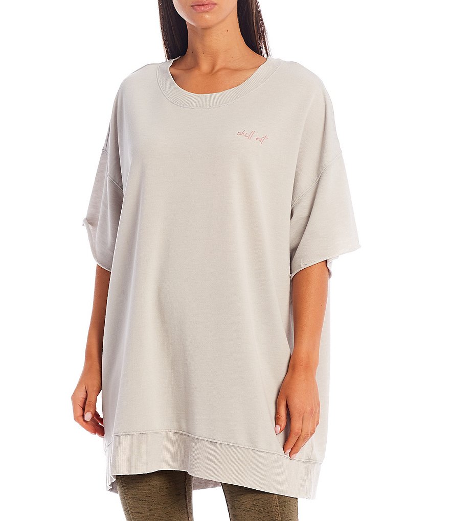 Karen Kane Short Sleeve Tie-Dye Hoodie