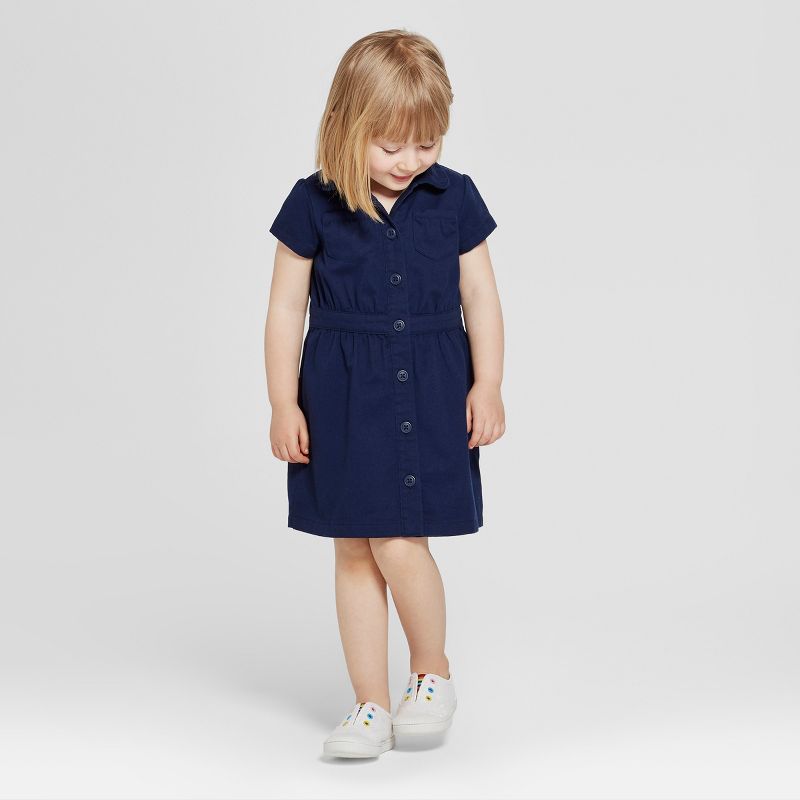 Toddler Girls' Uniform Dress - Cat & Jack™ Navy 2T