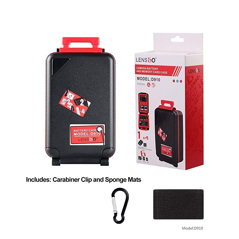 Camera Battery Memory Card Case Memory Card Hard Protector Case Professional WaterResistant AntiShock Camera Battery Storage Box for 2 Camera Batteries 4 SD Cards 2 XQD Cards or 2 CF Cards