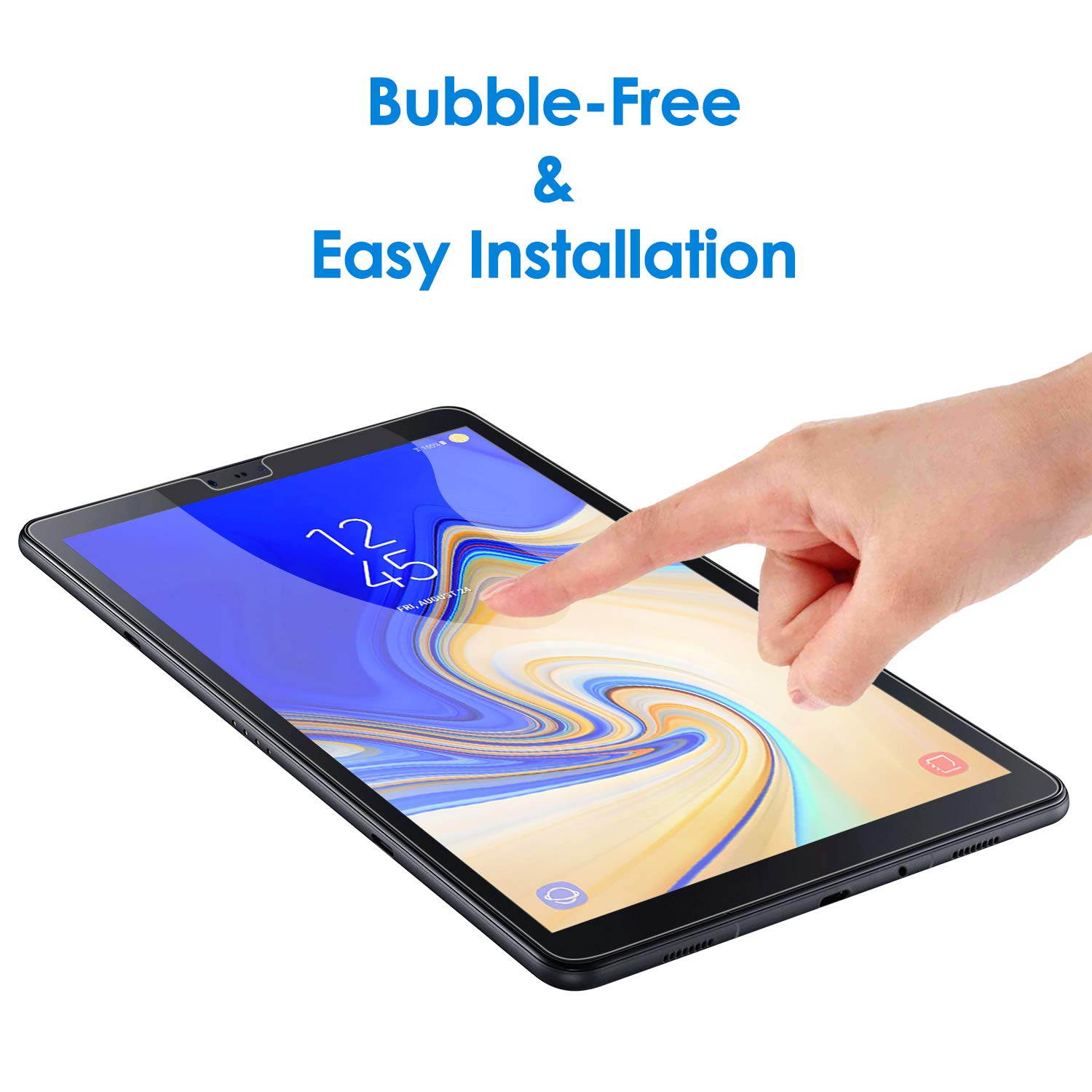 JETech Screen Protector for Galaxy Tab S4 10.5 Inch 2018 (SM-T830/T835/T837), Tempered Glass Film