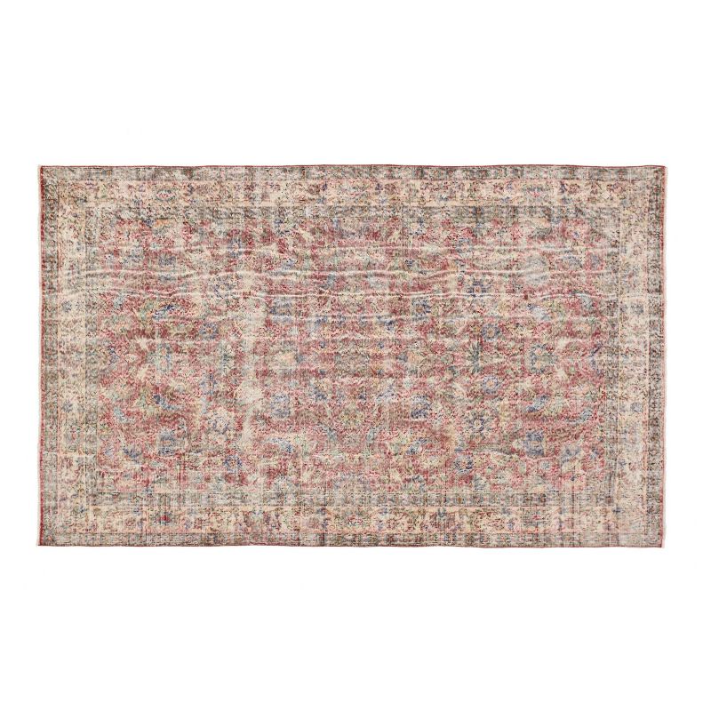 5'4"x8'10" Vintage One-of-a-Kind Tonna Rug Red - Revival Rugs