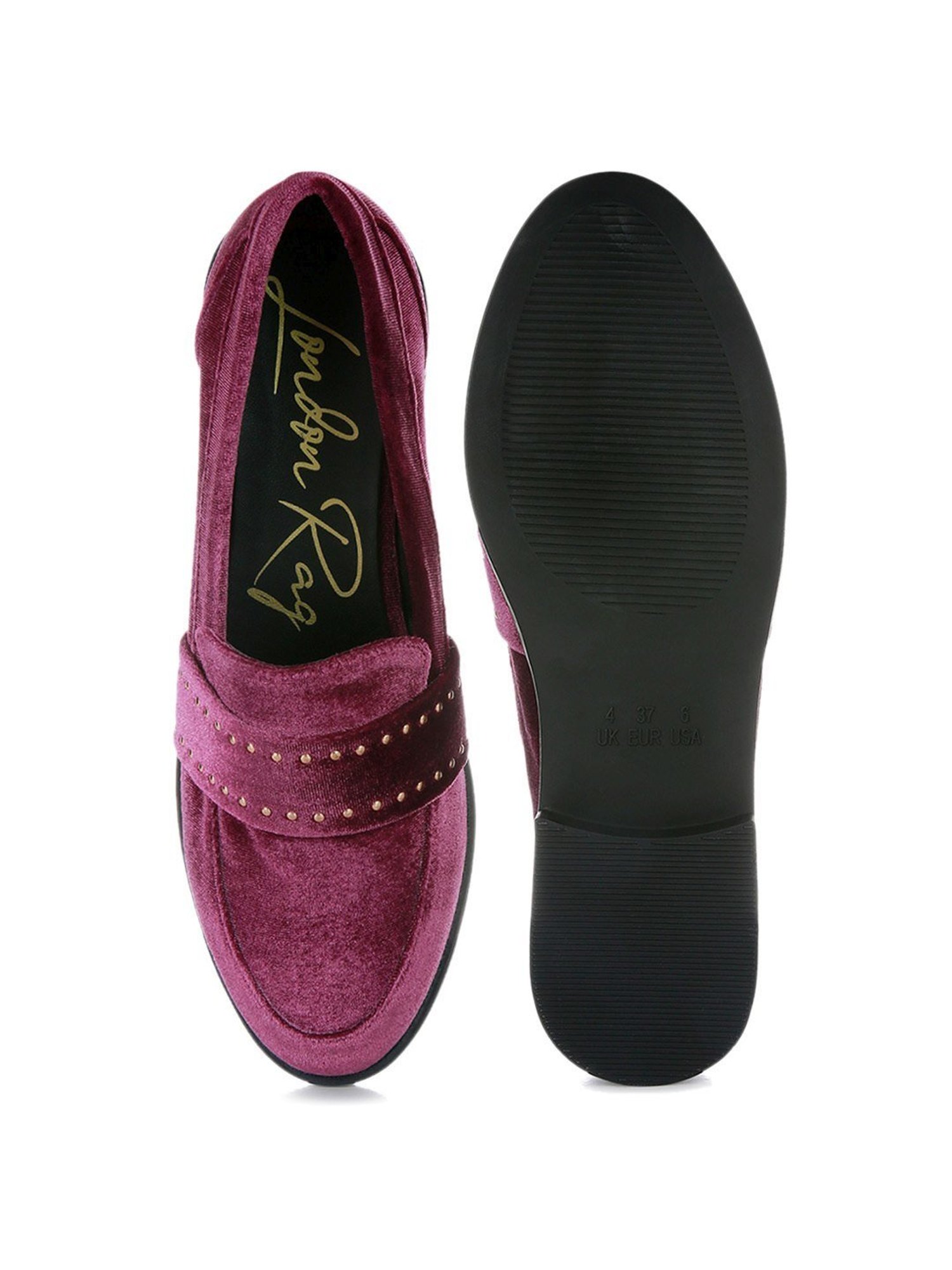 London Rag Women's Walkin Burgundy Casual Loafers