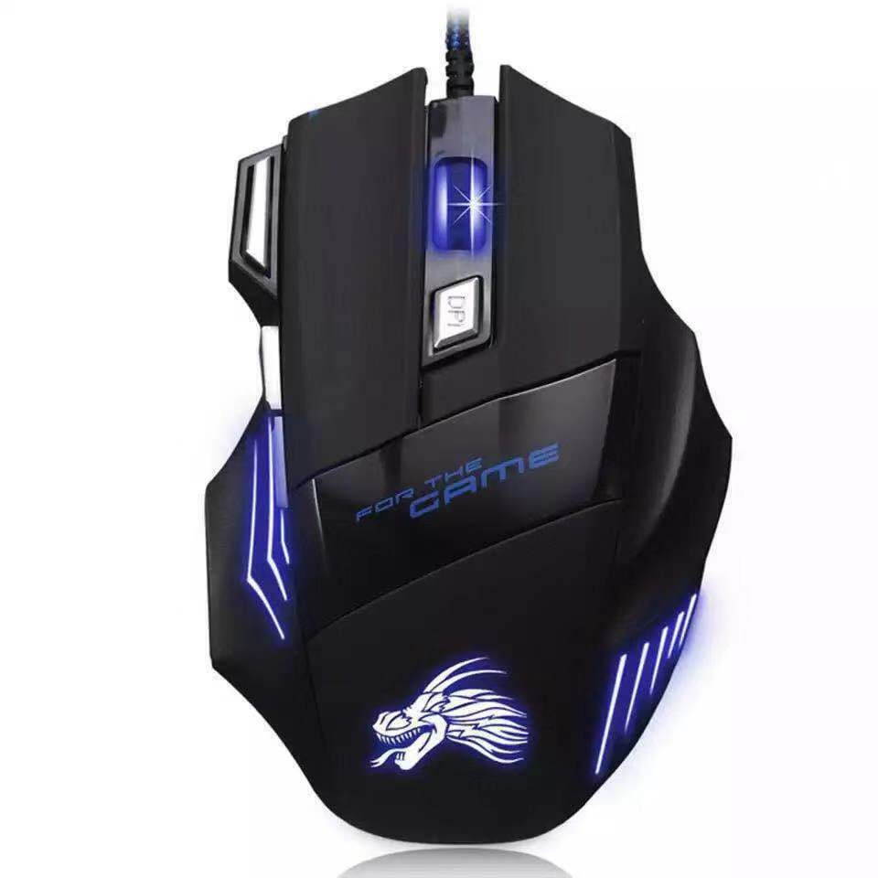 Gaming Mouse 7 Button USB Wired LED Breathing Fire Button 3200 DPI Laptop PC