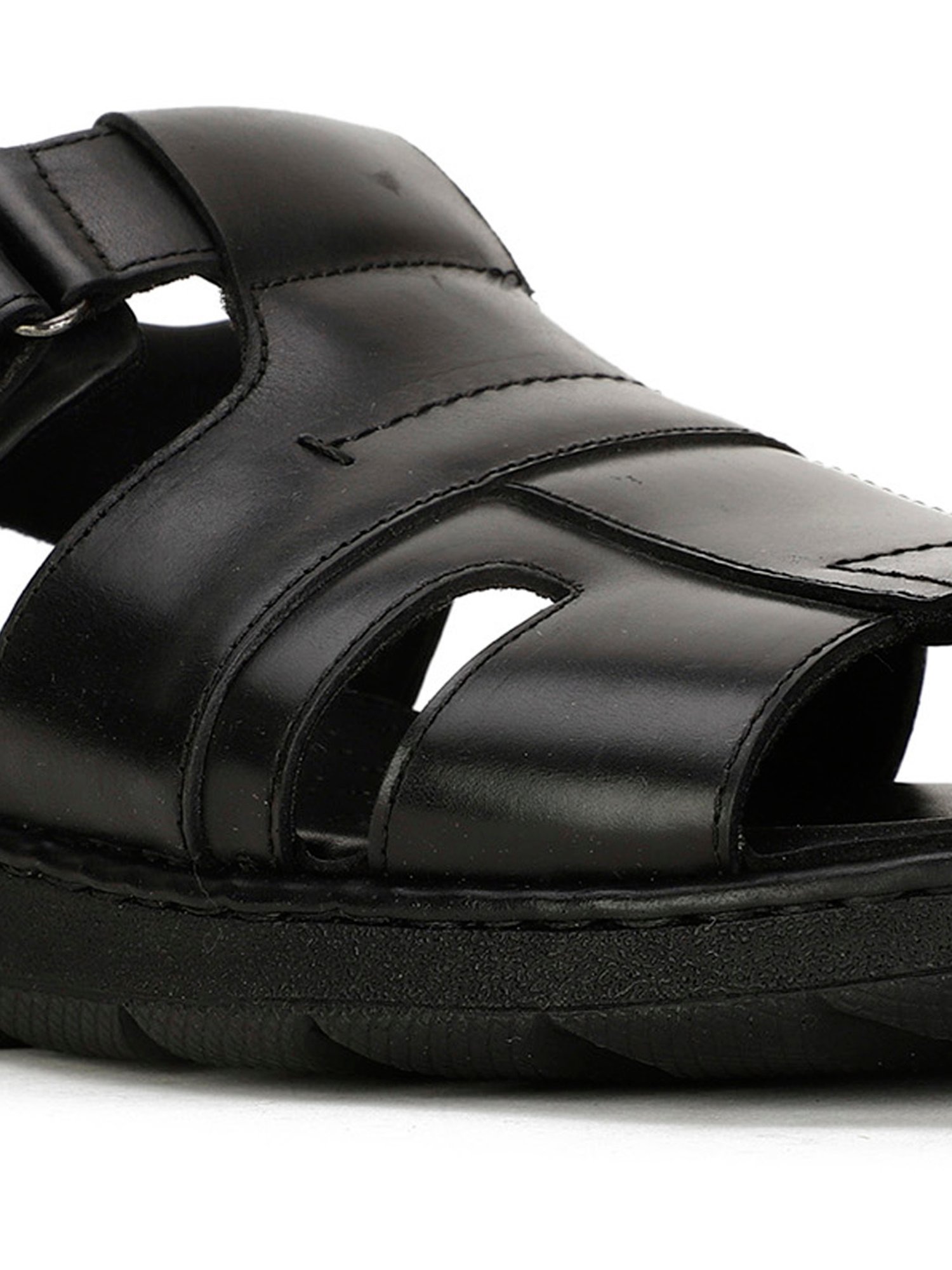 Scholl by Bata Men's Black Fisherman Sandals