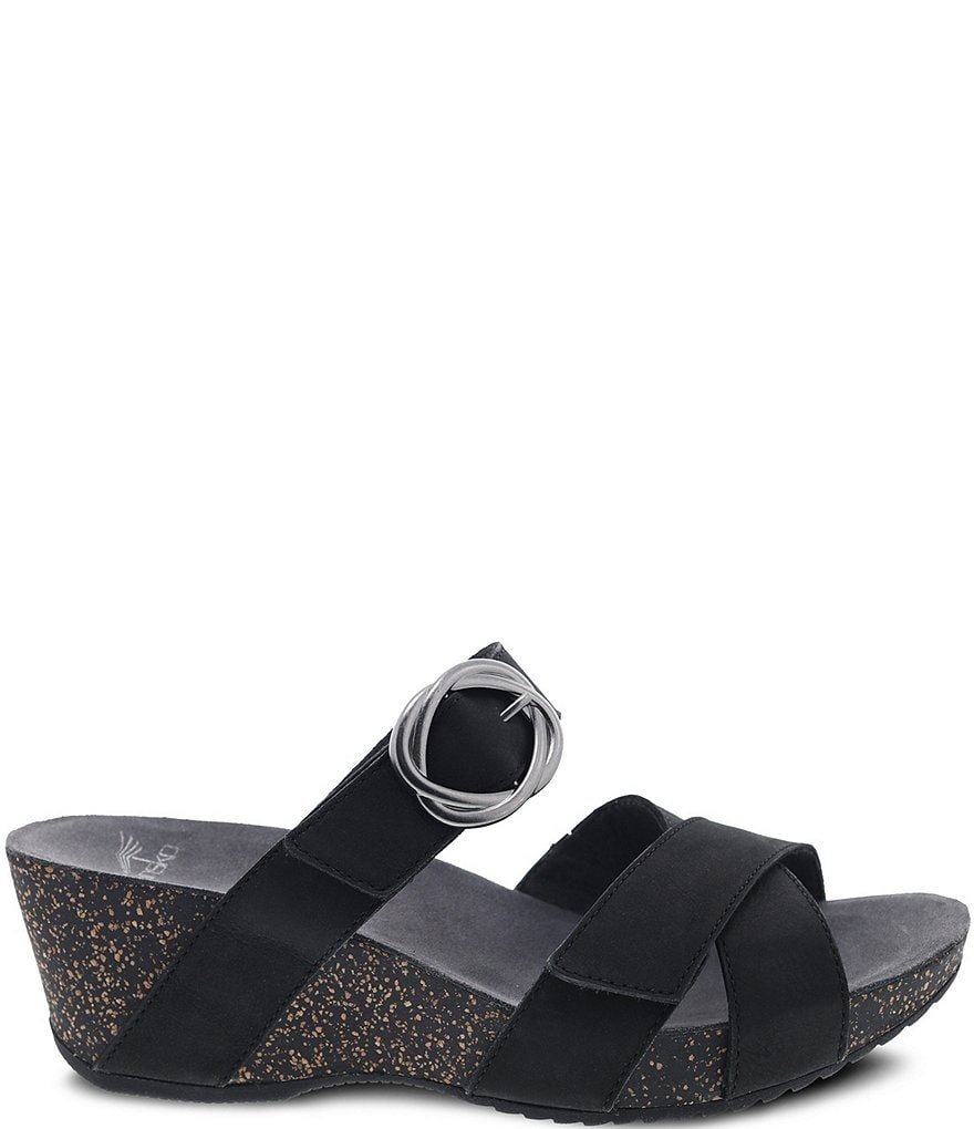 Dansko Susie Leather Slide Wedge Sandals