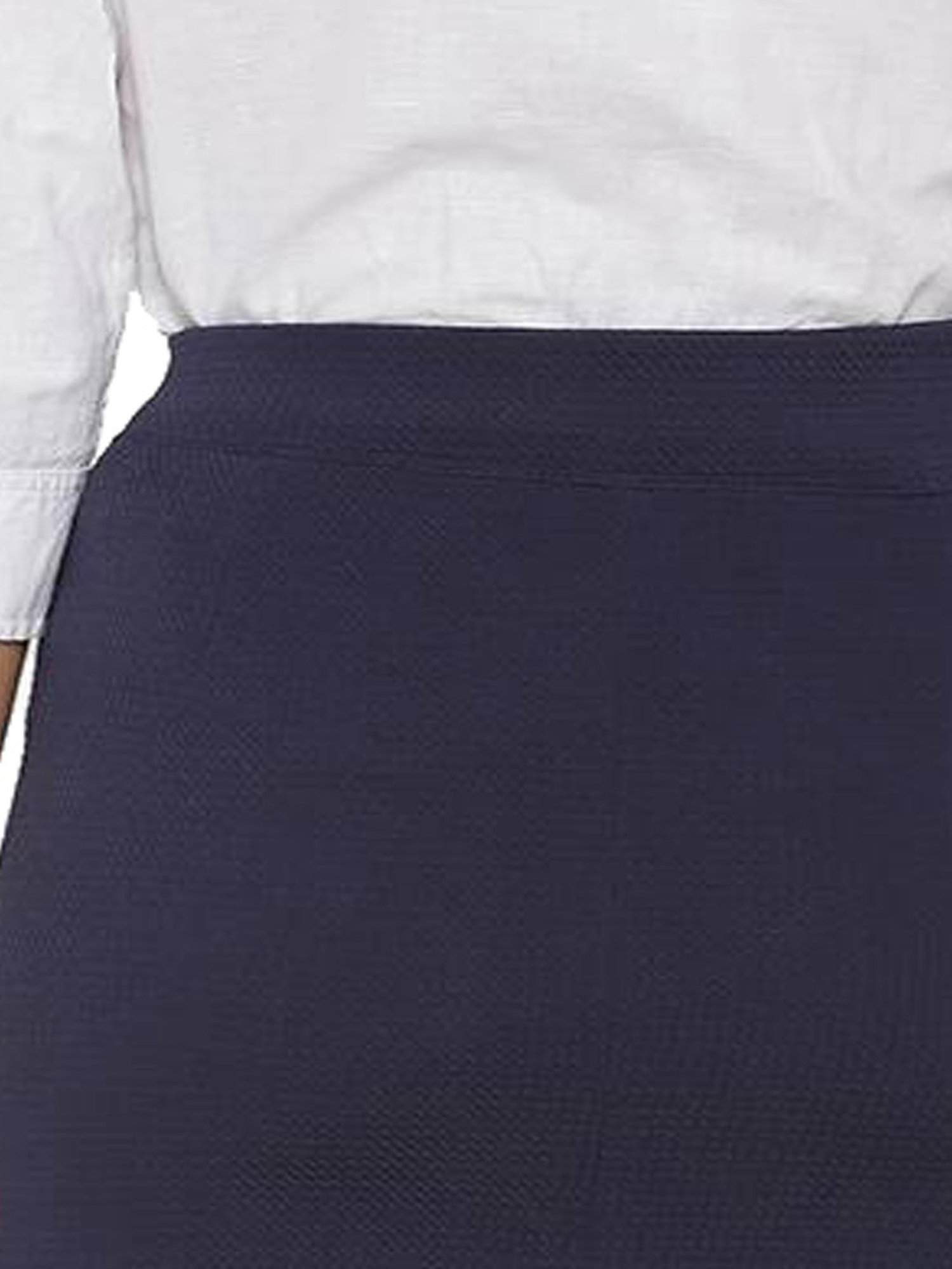 N-Gal Maroon & Navy Above Knees Skirt (Pack Of 2)