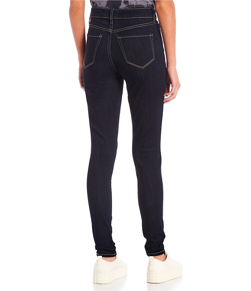 Frayed High Rise Skinny Jeans