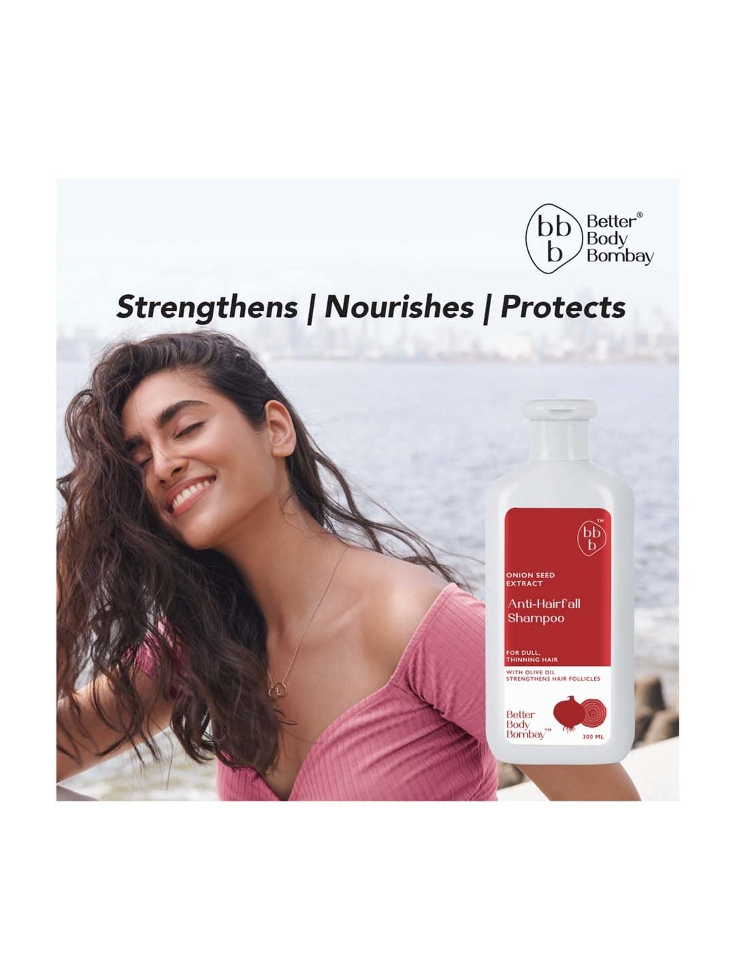 bbb Better Body Bombay Onion Seed Extract Anti-Hairfall Shampoo - 300 ml