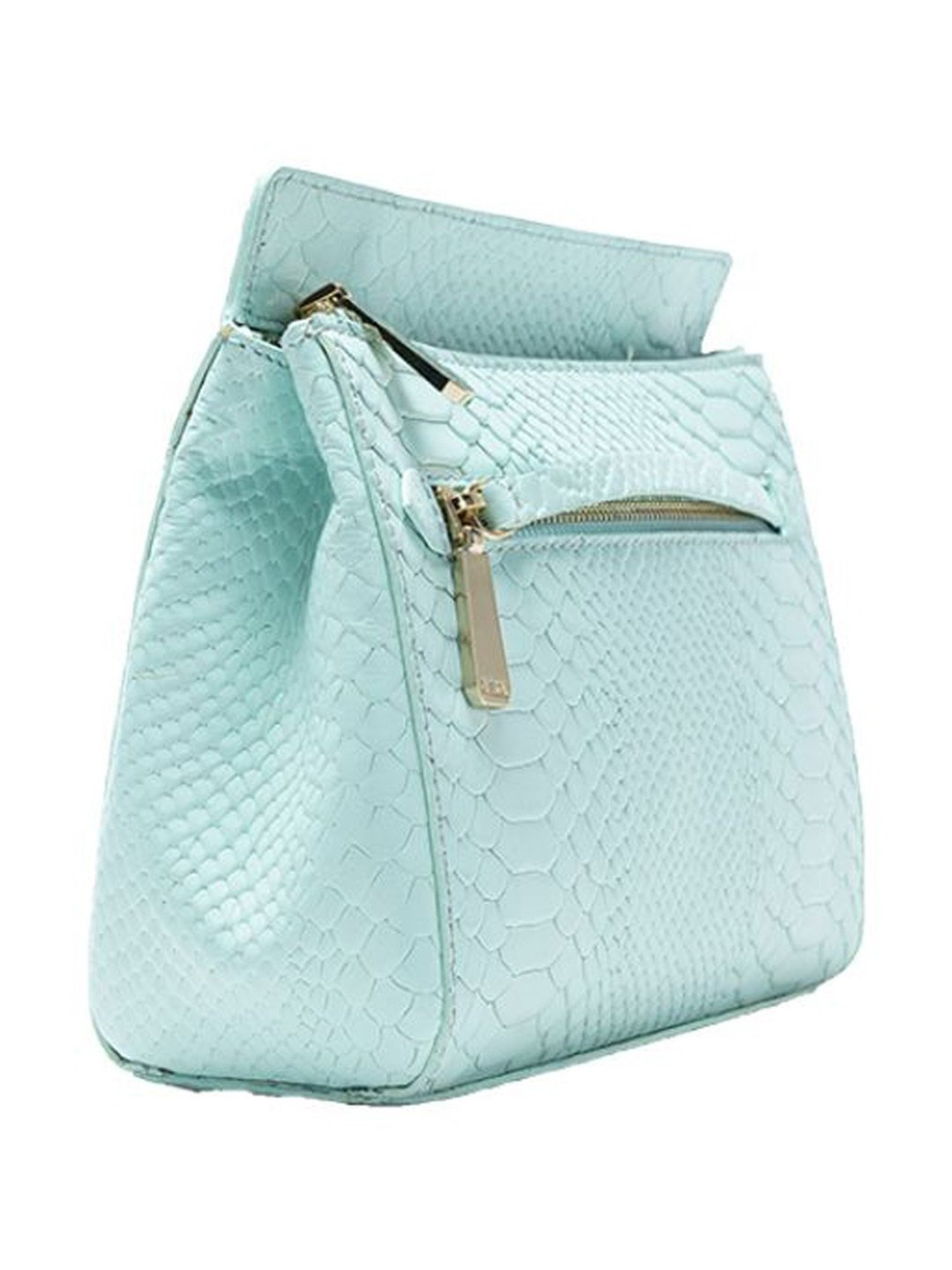 RI2K London Blue Leather Medium Animal Effect Cross Body Bag