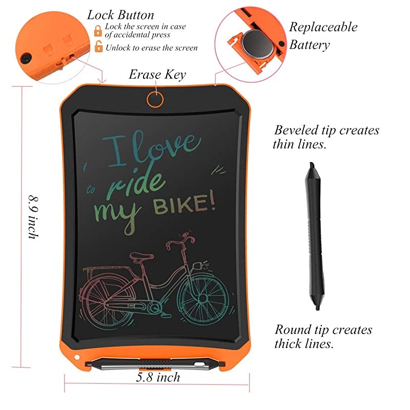 Upgraded Screen 85 Inch Electronic Writing Board Doodle BoardBest Gifts for Kids Adults Orangecs
