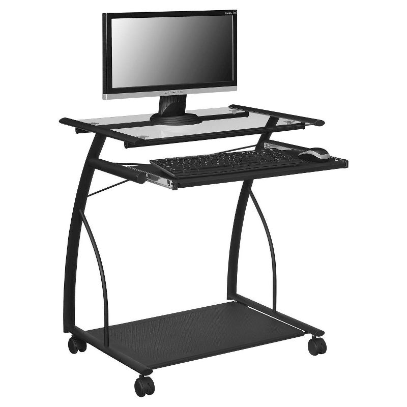 Edgeview Mobile Computer Desk - Black - Room & Joy