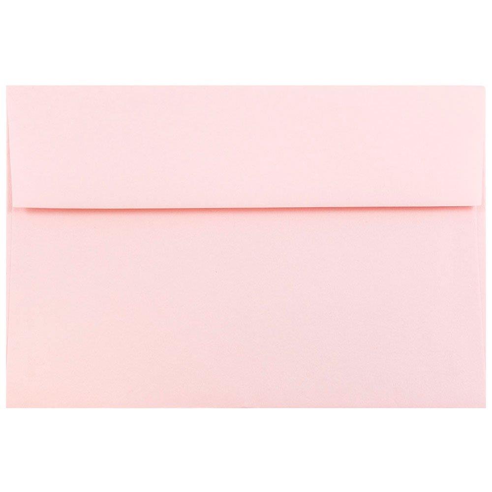 JAM PAPER A8 Premium Invitation Envelopes - 5 1/2 x 8 1/8 - Baby Pink - 25/Pack