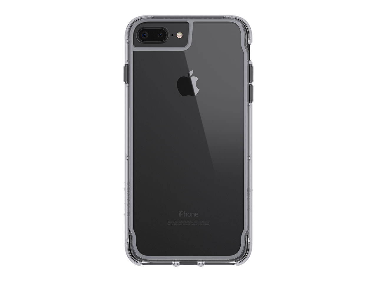 Survivor Clear Case Compatible with iPhone 7 Plus (Matte Space Gray/Matte Silver)