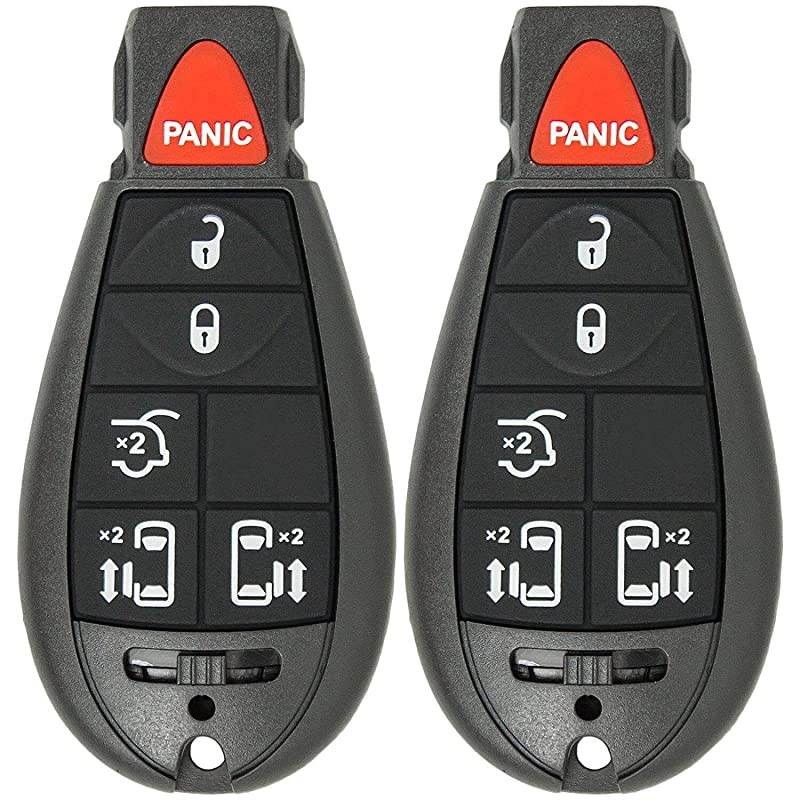 Pack of 2 Keyless Entry 6 Button Key Remote Control Replacement Fob Transmitter Fits For Grand Cherokee 20082013for Ram 1500 2500 3500 20082010 for Chrysler Town Country 20082015