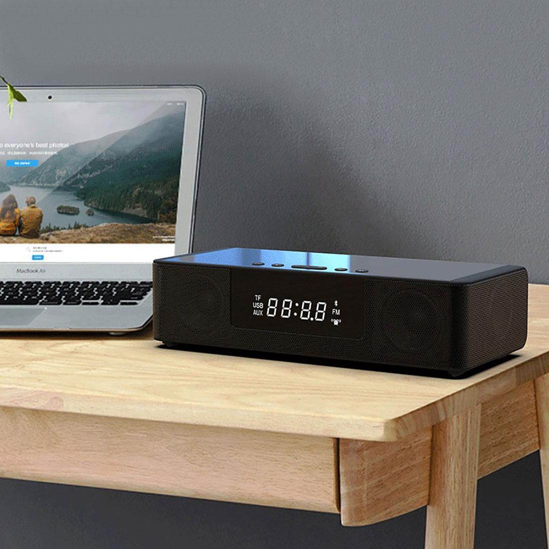 SOUNDBAR BS-39A Clock Bluetooth Speaker Phone Wireless Charging Hand-free Calling Speaker