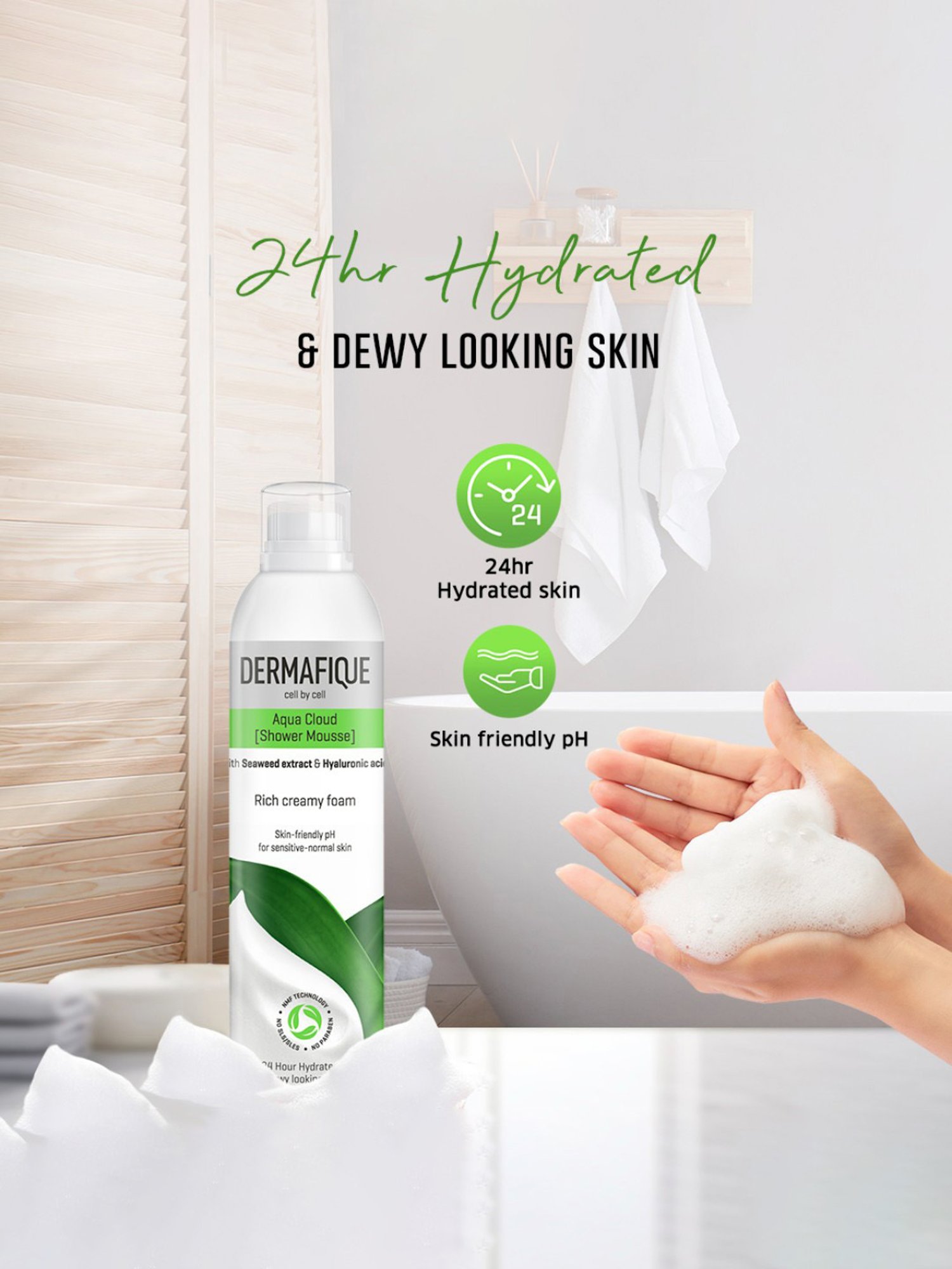 Dermafique Aqua Cloud Shower Mousse - 200 ml