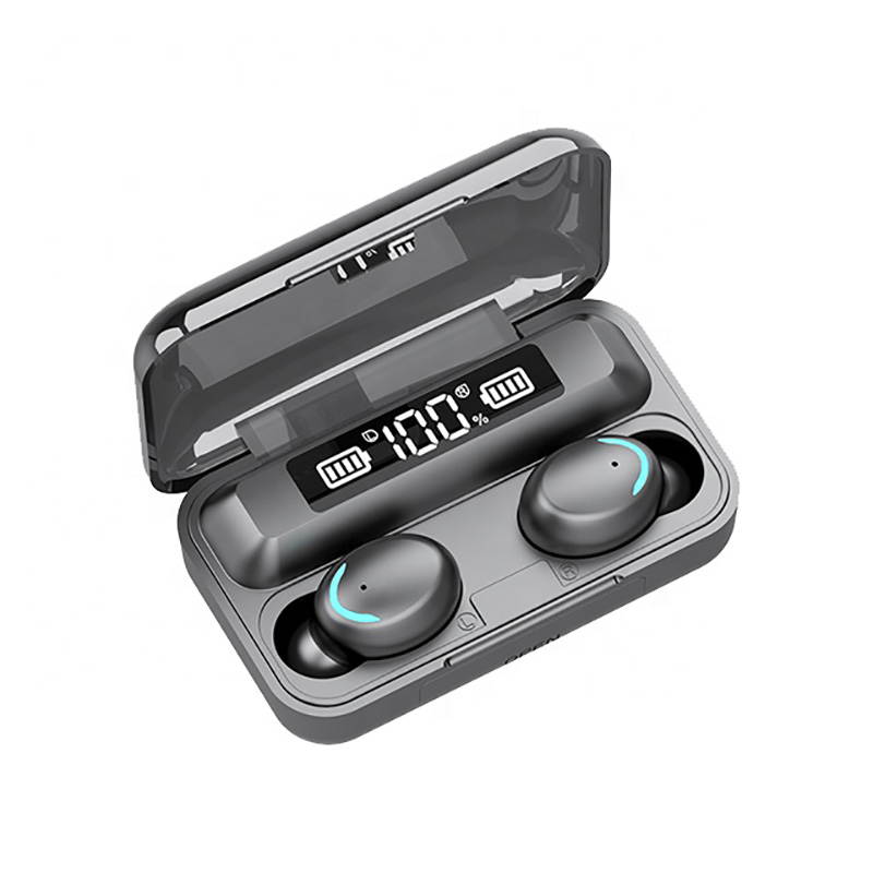 Wireless Bluetooth Earbuds Noise Cancelling Headphones with Charging Case 9D Stereo Earphones Earbuds IPX7 Waterproof Bluetooth 5.0 Wireless Sport Earbuds (Black, With Strap String)