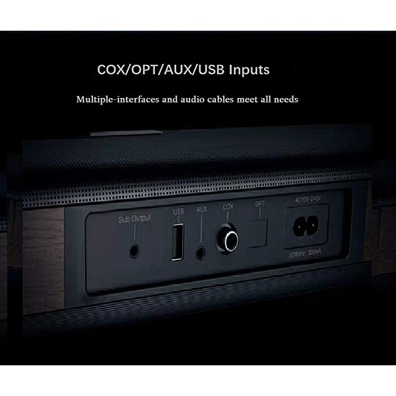 Slim Sound Bars for TV Silver Soundbar Wireless Bluetooth 50 Speaker Home Theater Audio Surround Sound System OpticalCoaxialAUXUSB Inputs CEFCCROHS Certified