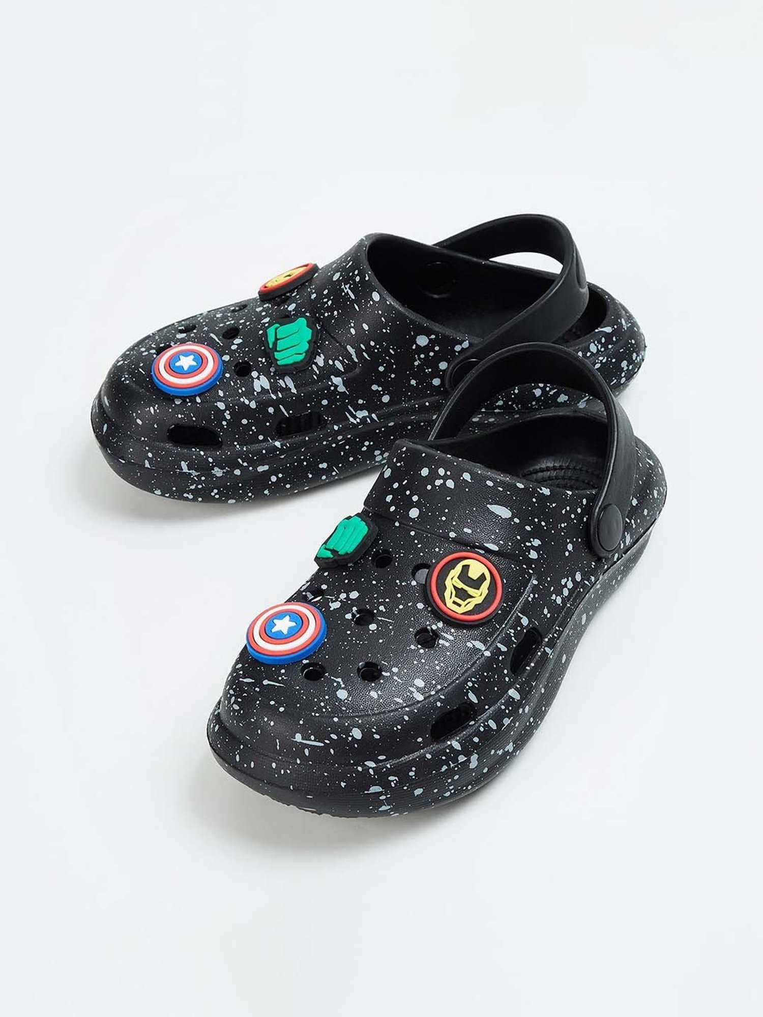 Yellow by Westside Navy Stripe Pattern Slides