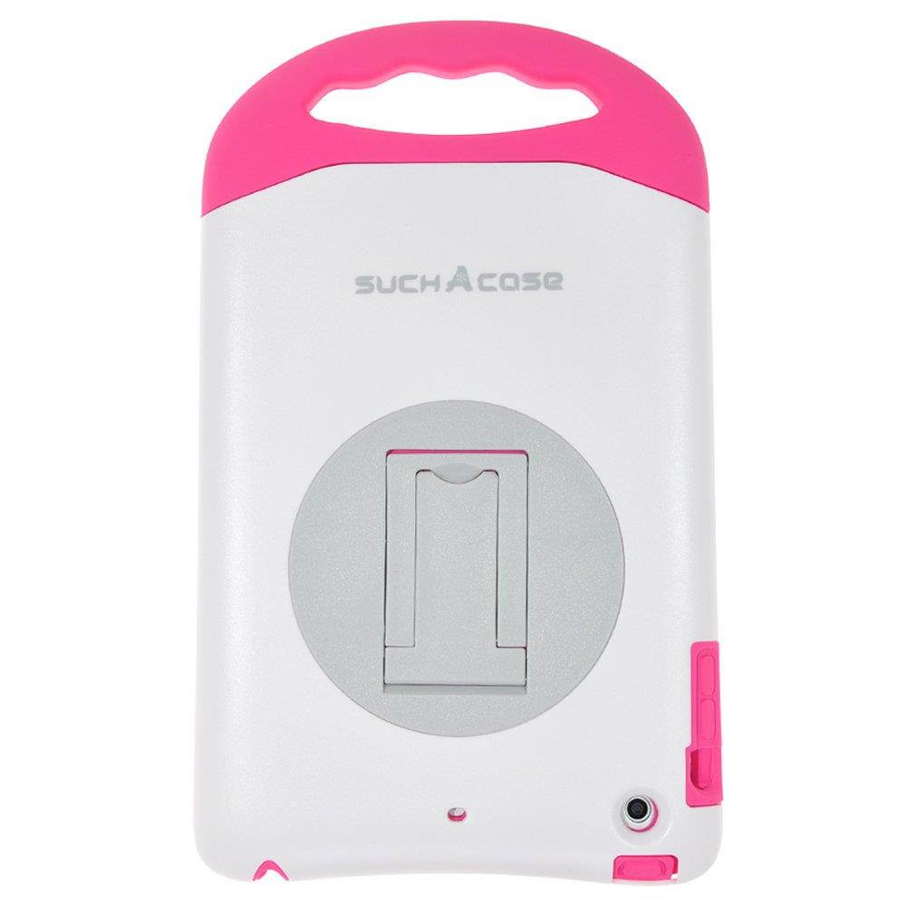 suchAcase Hybrid Series Child Safe Kids Friendly Soft Protective Cover Case for Apple iPad Mini (Pink)