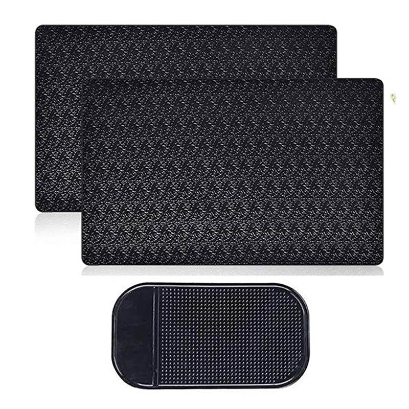 Car Dashboard Pads Premium AntiSlip Gel Qtopun Reusable NonSlip Mounting Mats for Cell Phone Sunglasses Keys Large2 Pack