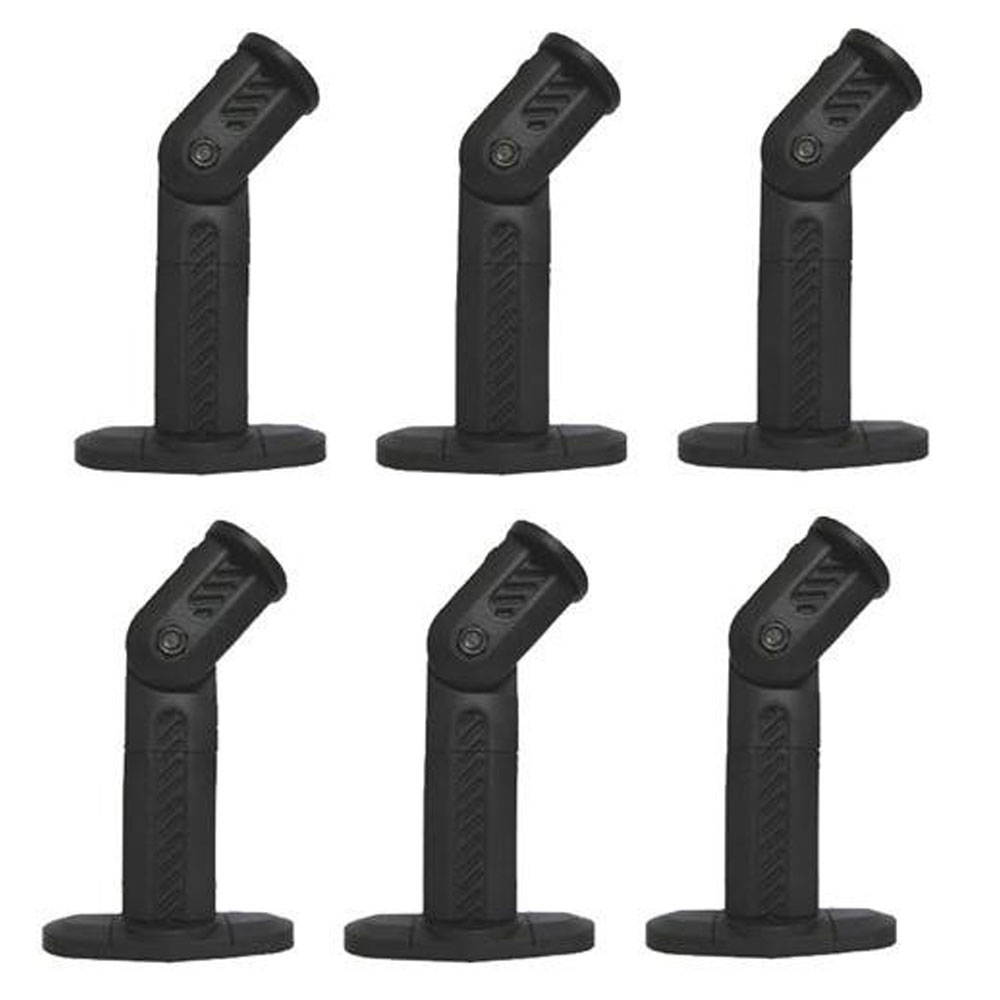 VideoSecu 6 Black Deluxe Speaker Mounts / Brackets for satellite speakers on Wall and Ceiling 1YS