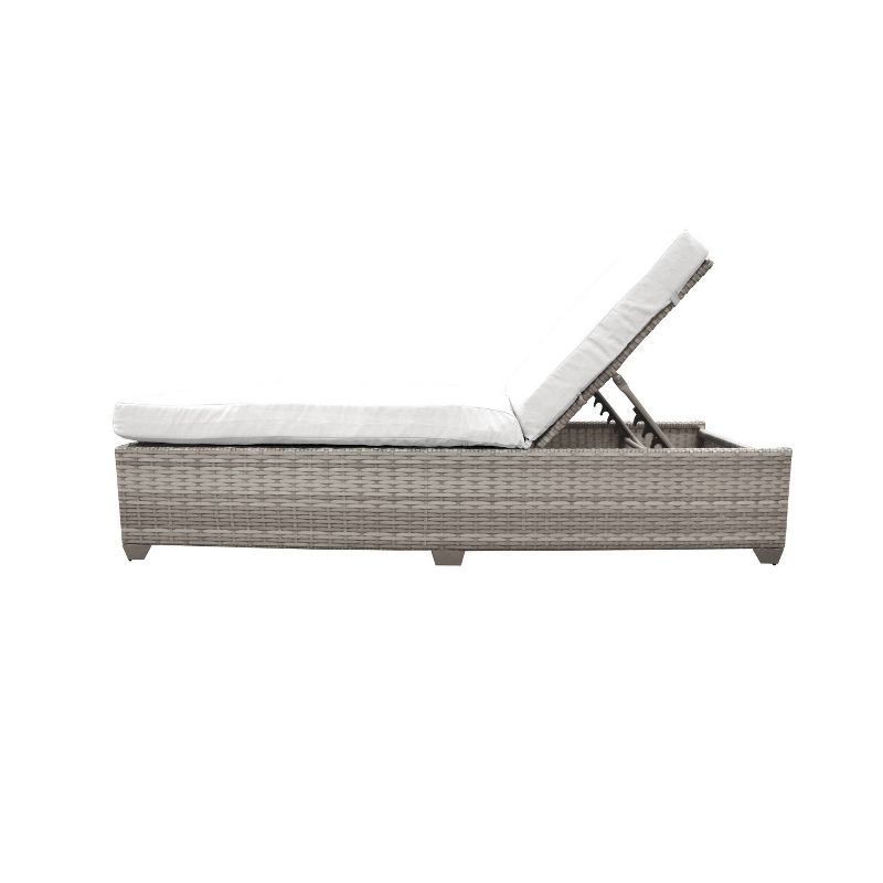 Fairmont 2pk Patio Chaise Lounges - White - TK Classics