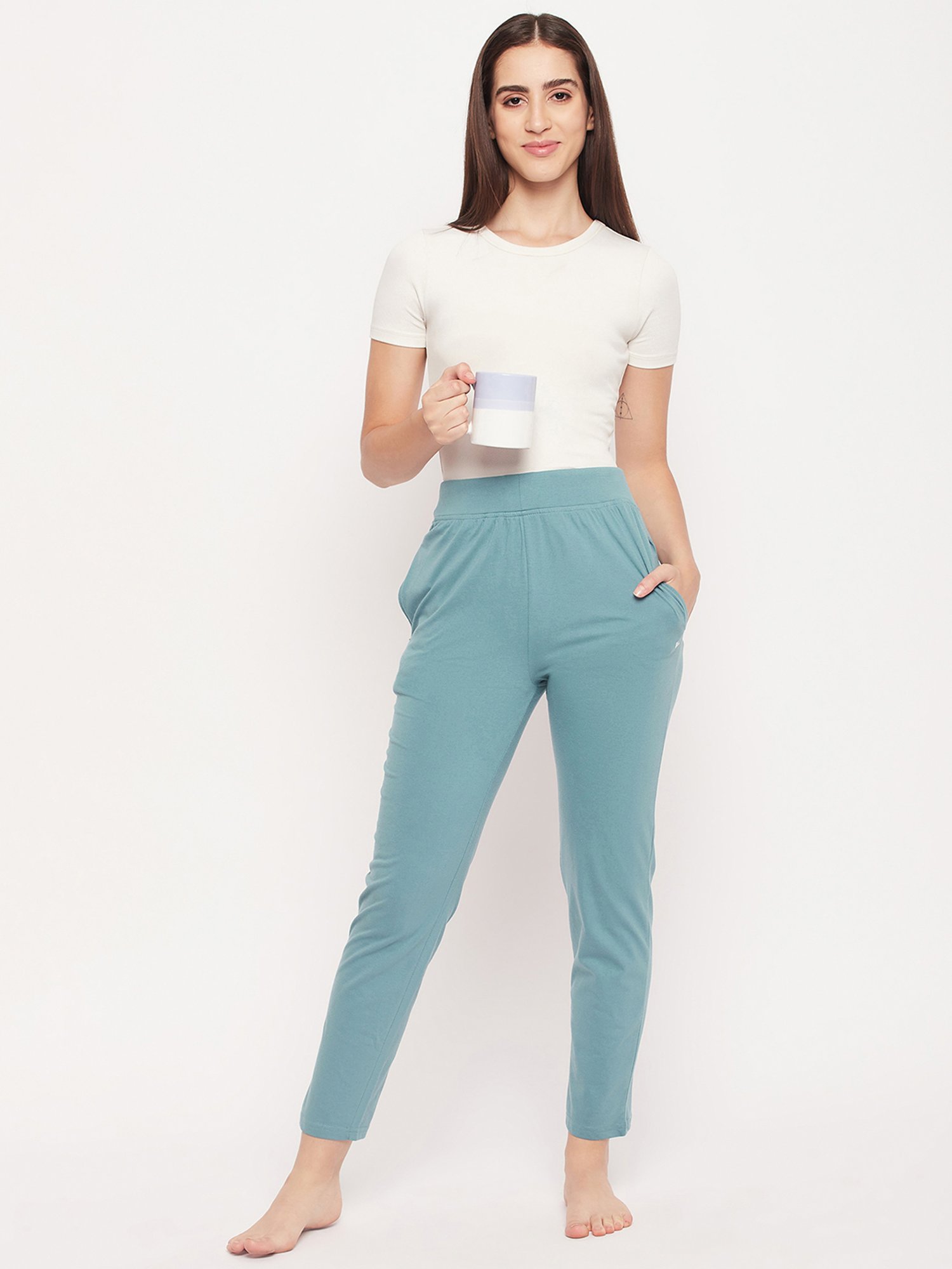Okane Blue Mid Rise Lounge Pants