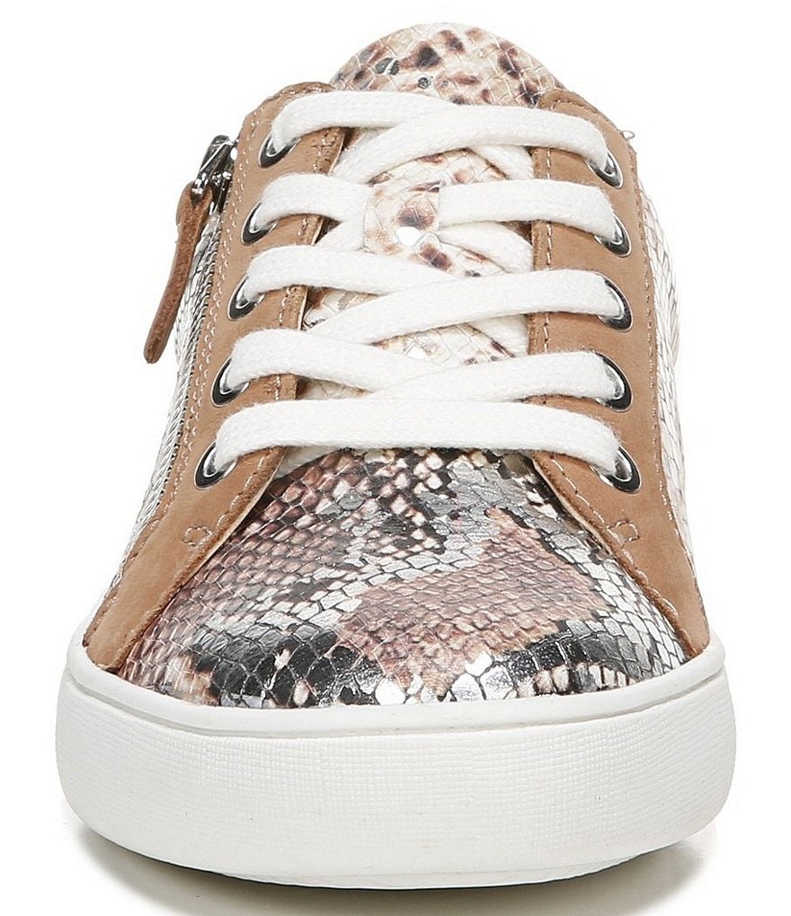 Naturalizer Macayla Snake Print Leather Lace-Up Sneakers
