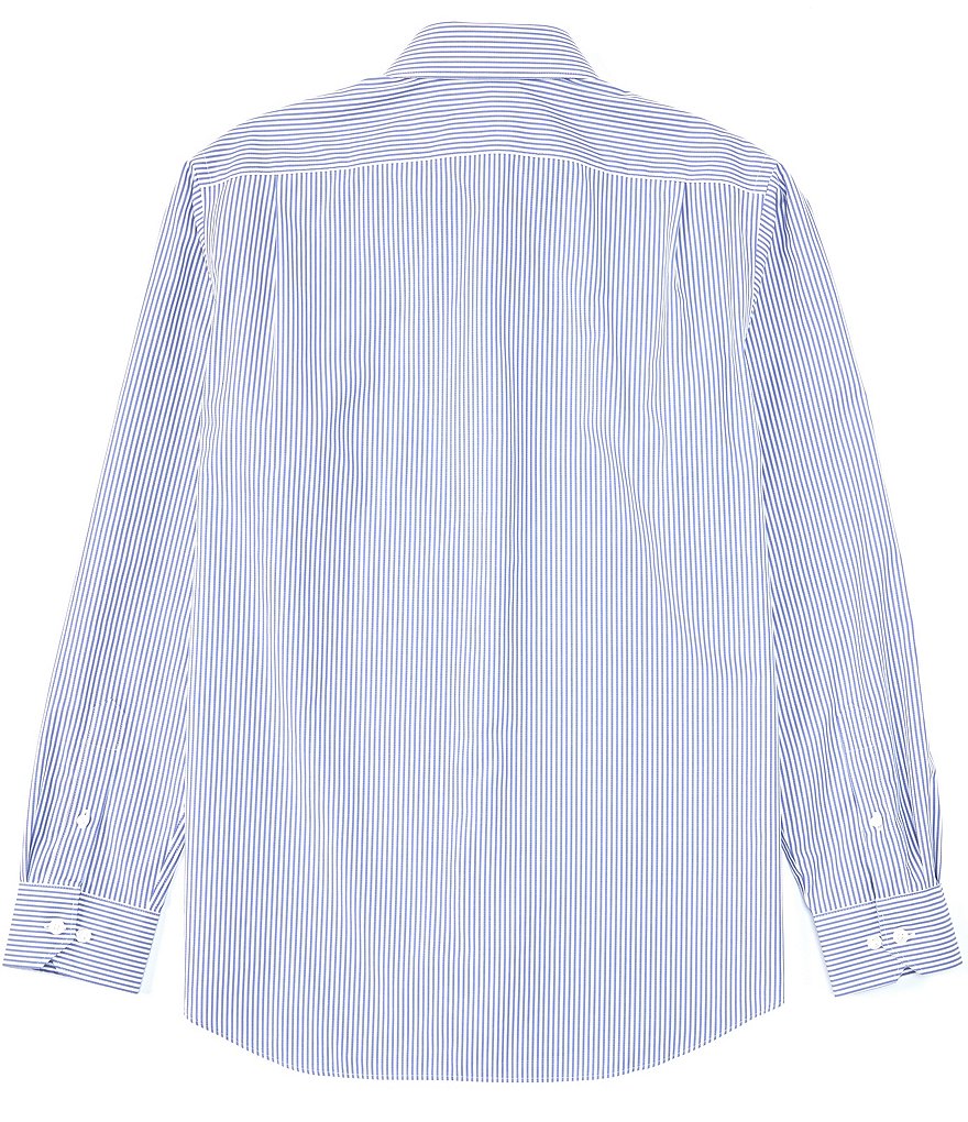 Hart Schaffner Marx Long Sleeve Spread Collar Stripe Sportshirt