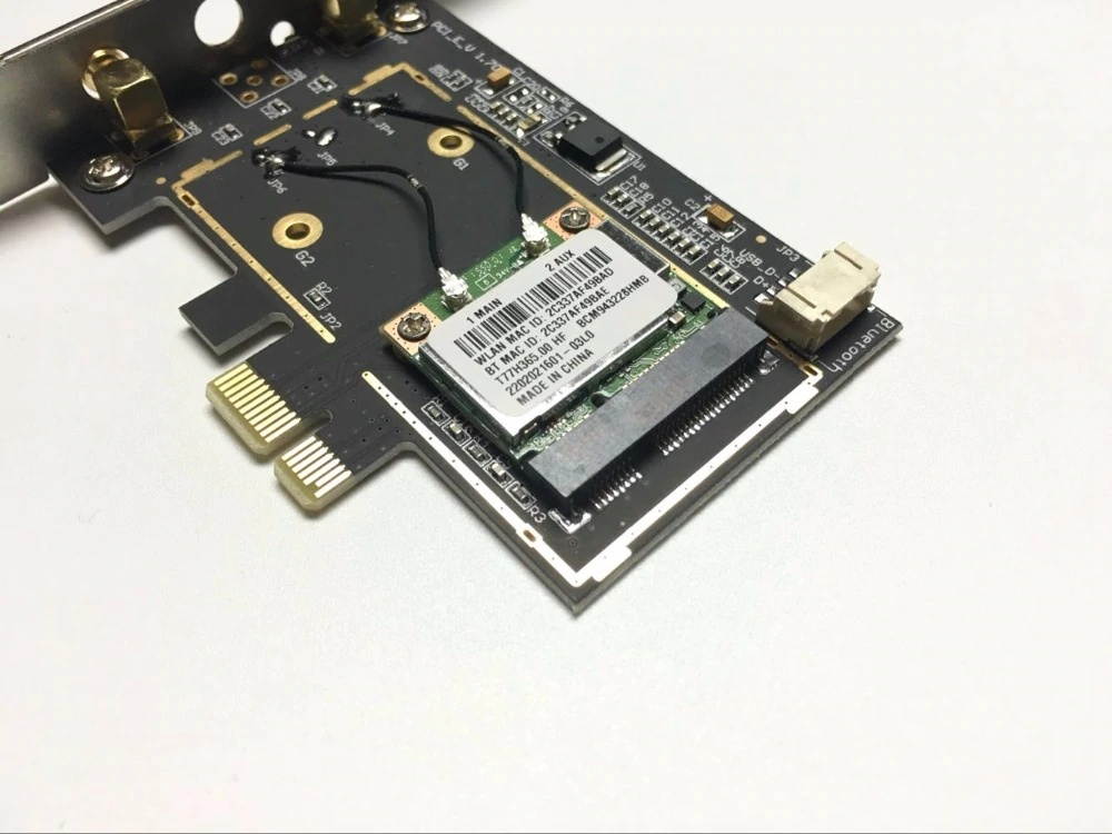 Desktop Broadcom BCM943228HMB 2.4Ghz&5Ghz 802.11abgn BT Bluetooth 4.0 Half MINI PCI-1X Wifi Card