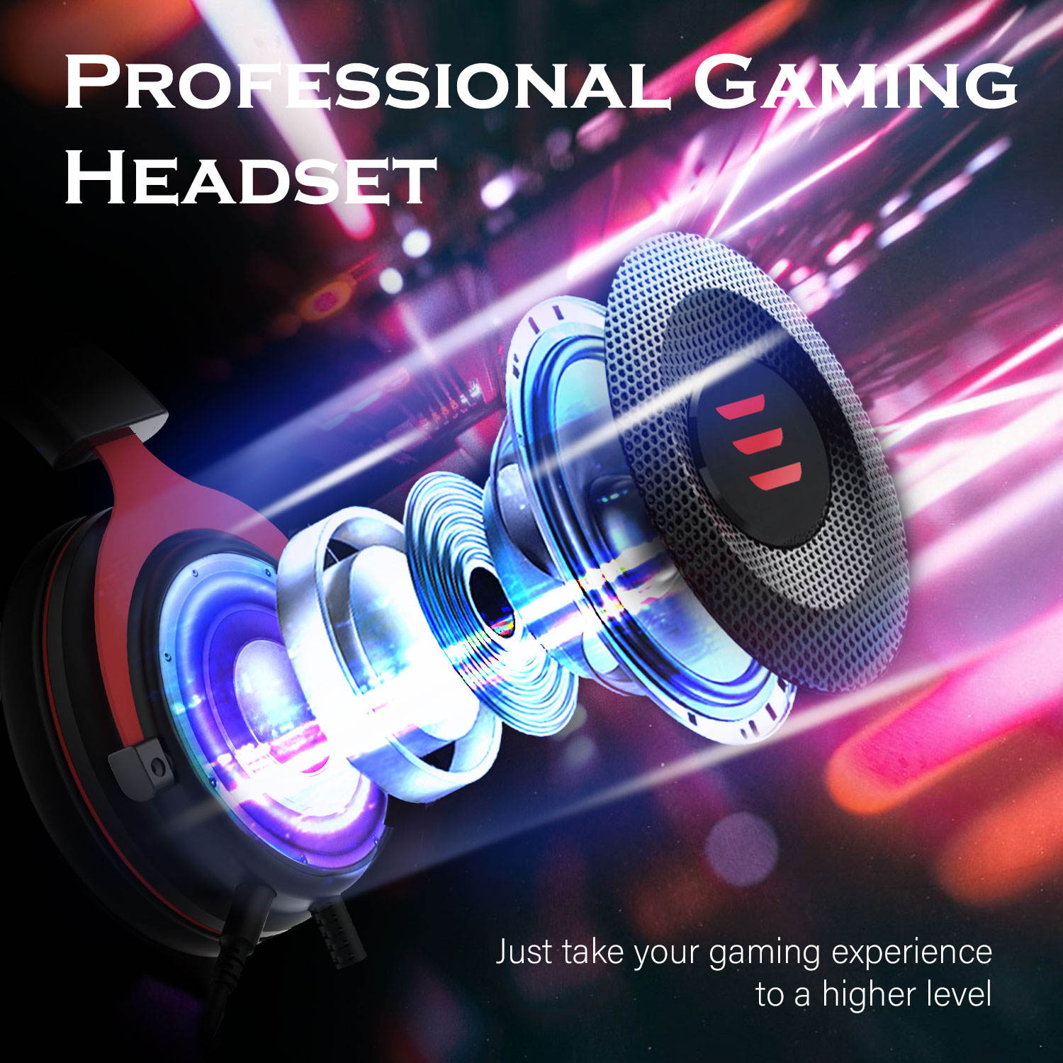 EKSA E900 Stereo Gaming Headset Gamer For Phone PS4 Xbox PC 3.5mm Wired Gaming Headphones With Noise Cancelling Microphone