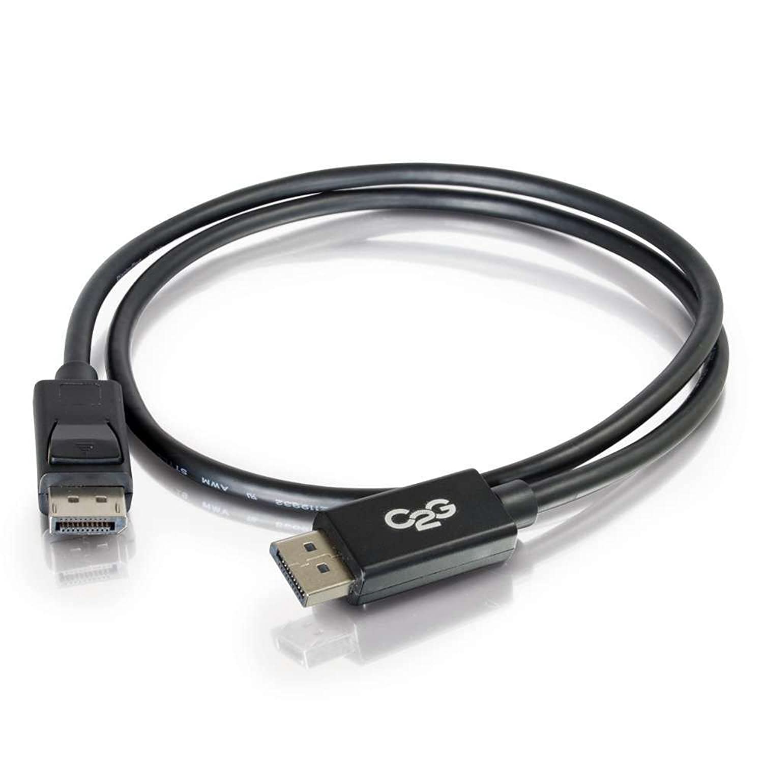 C2G 54402 DisplayPort Cable with Latches M/M, 8K UHD Compatible - Digital Audio Video, Black (10 Feet, 3.04 Meters)