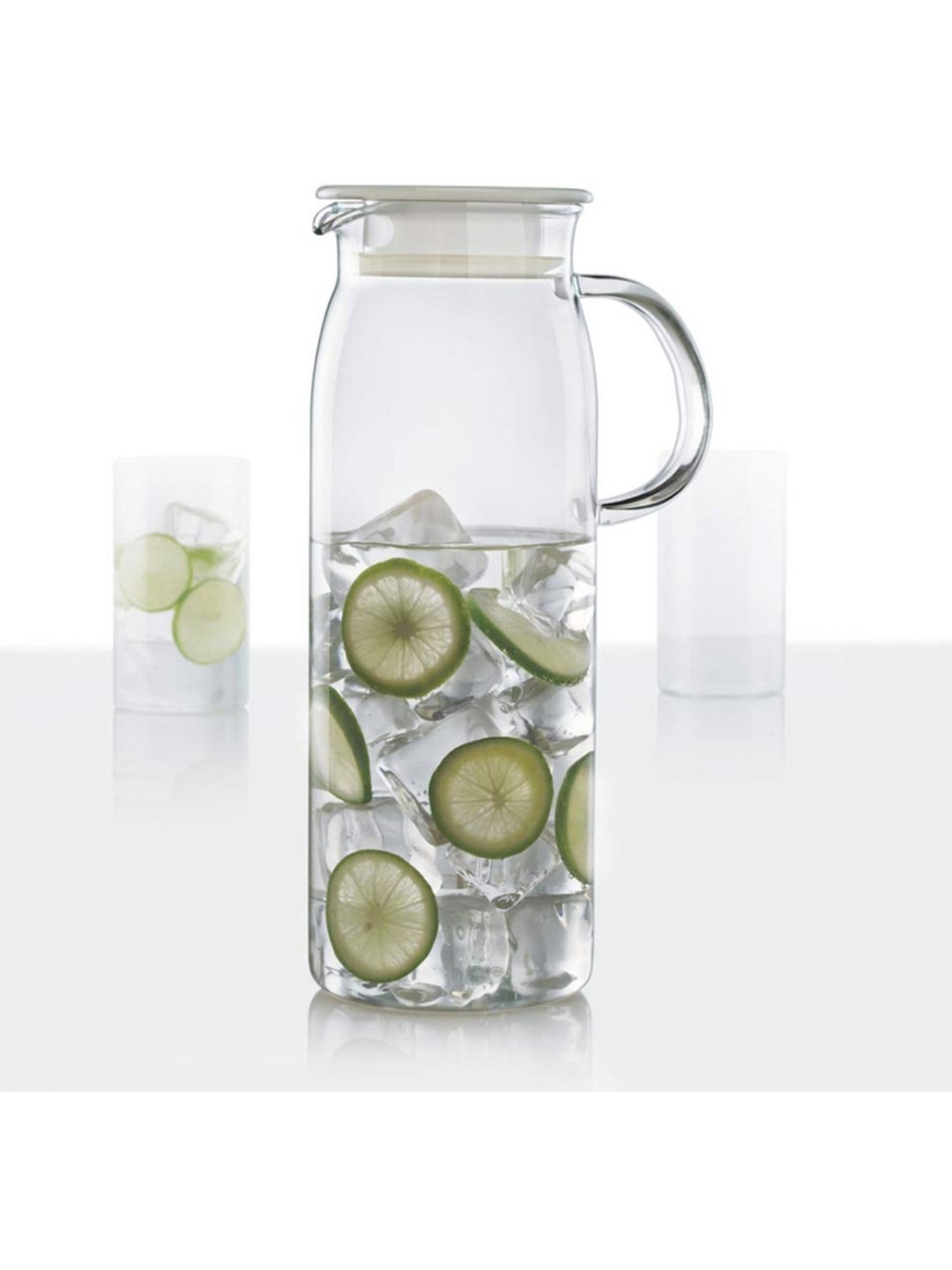 Borosil Transparent Glass Jug with Handle & Lid (1000 L)