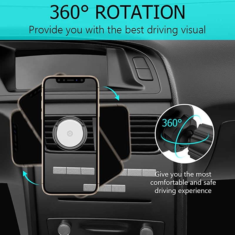 Clip Car Phone Mount  Upgrade 2 in 1 Magnetic Air Vent Phone Holder for Car Designed for Cell Phone Compatible with iPhone X Xs Max XR 8 Plus 7 Plus Galaxy S20 S10 S9 Google