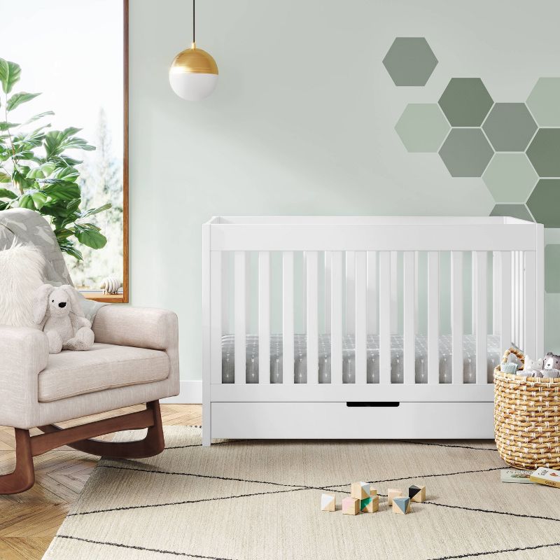 Babyletto Mercer 3-in-1 Convertible Crib with Toddler Rail - White