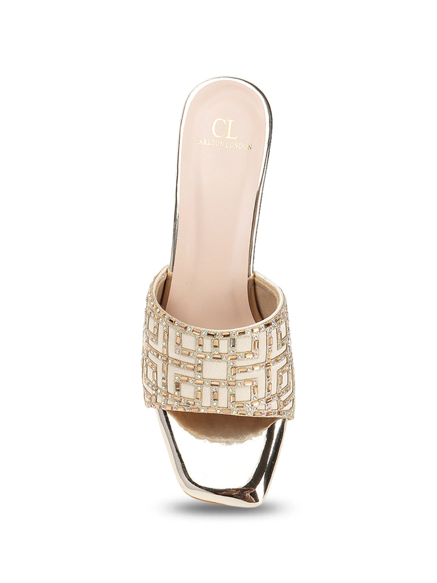 Carlton London Women's Gold Ethnic Sandals