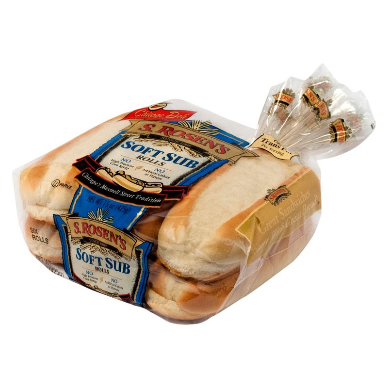 S. Rosen's Soft Sub Rolls 15oz