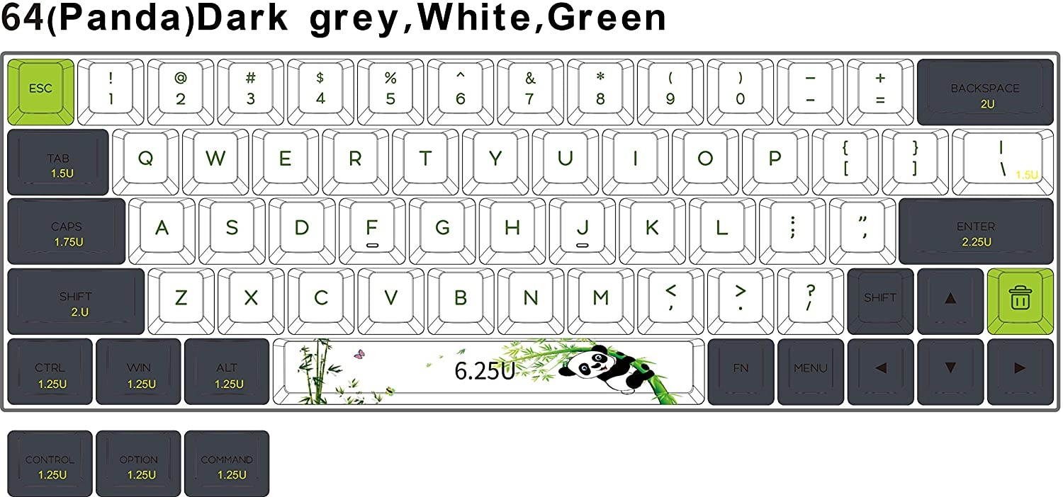 EPOMAKER SK64S Hot Swappable Bluetooth 5.1 Wireless/Wired Mechanical Keyboard with RGB Backlit, PBT Keycaps for Win/Mac/Gaming (Gateron Optical Brown, Panda)