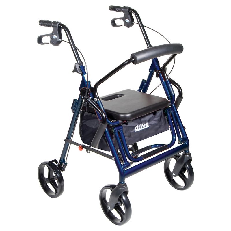 Medline Deluxe Rollator with Curved Back - Blue